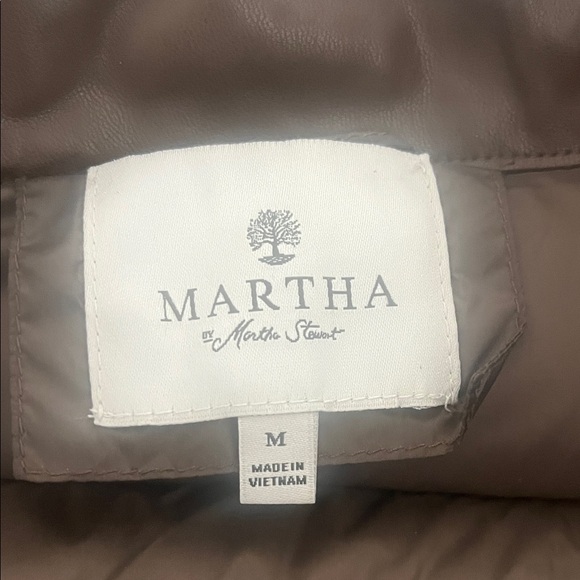 🍫 Martha Stewart Chocolate Brown Quilted Down Puffer Vest - Picture 6 of 8